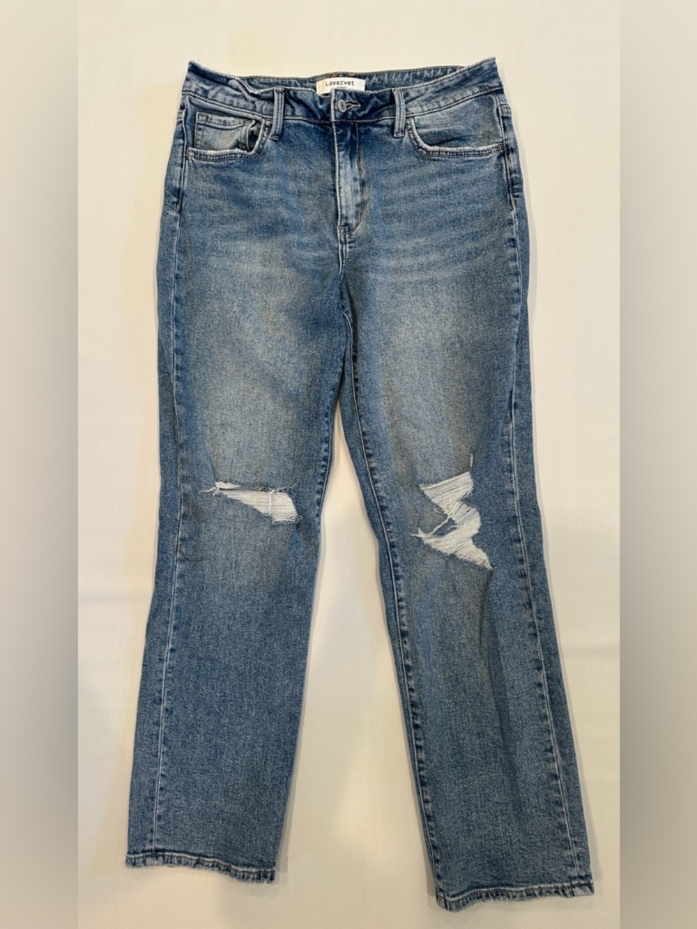 LOVERVET by Vervet “User‑Friendly” Mid Rise Straight Leg Jeans Size 31 NWOT